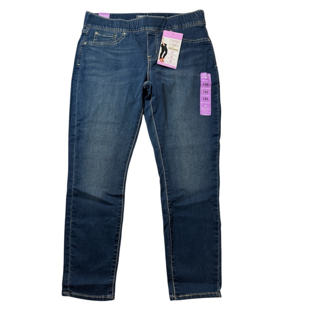 Levi Strauss Women Signature Gold Totally Shaping Pull On Skinny Jeans Size 14S